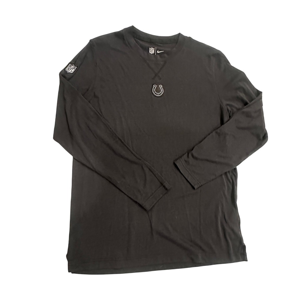Nike NFL Indianapolis Colts Mens Black Dri-FIT Long Sleeve Shirt Size Medium